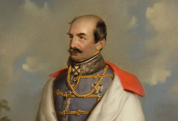 Josef Kriehuber: Ban Josip Jelačić u odori generala topništva, Beč, 1849. g., HPM-32829 (detalj)