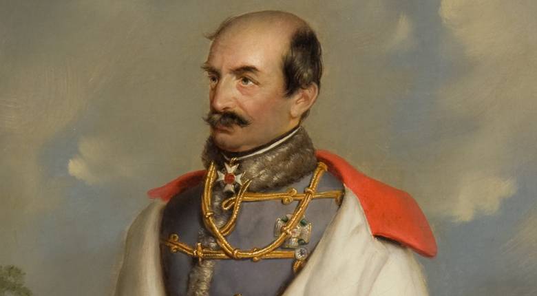 Josef Kriehuber: Ban Josip Jelačić u odori generala topništva, Beč, 1849. g., HPM-32829 (detalj)