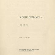 Ikone XVI - XIX stoljeća