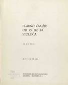 Hladno oružje od 13. do 19. stoljeća